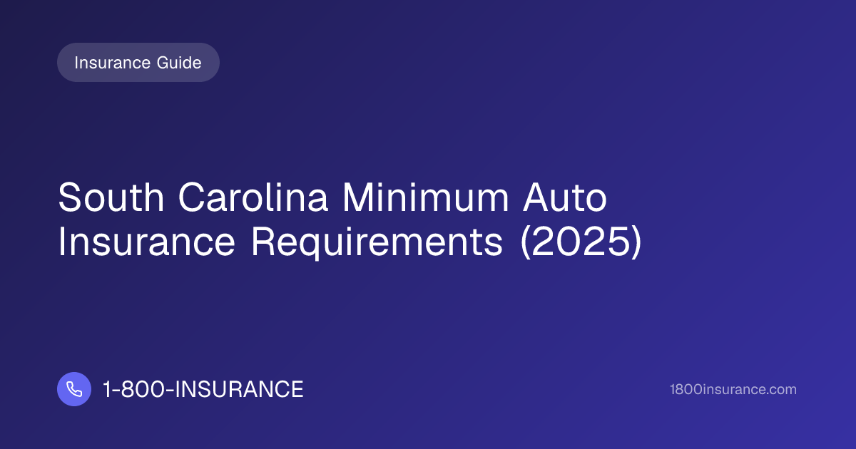 South Carolina Minimum Auto Insurance Requirements (2025)